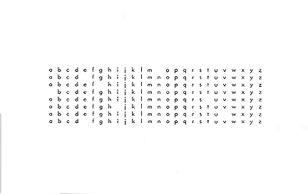 Michael Harvey, negative, card from WHITE PAPERS conceptual art
