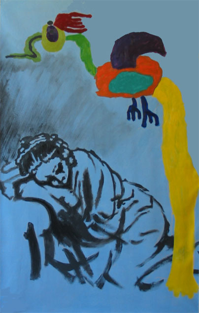 Michael Harvey, painting, Dream Girl