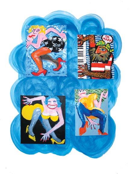 Michael Harvey, painting, STRUTTERS